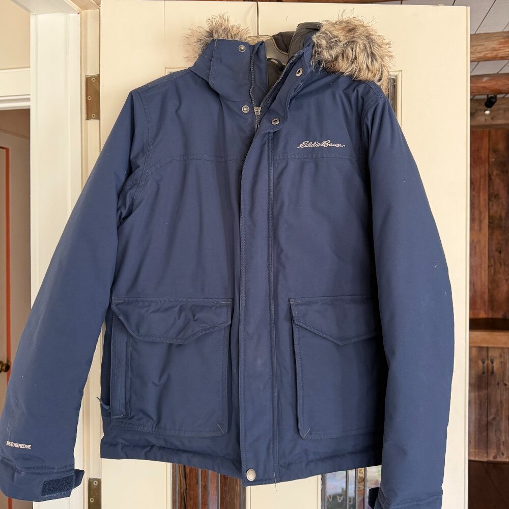 Eddie Bauer Navy Jacket (Men's Medium)